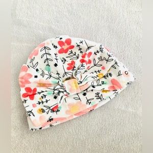 Gerber baby hat - organic cotton infant hat - Spring flowers - NEW - girl or boy
